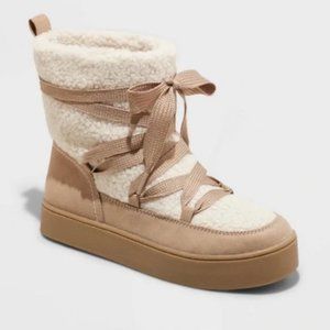 Women's Birgitte Winter Boots Taupe - Universal Thread™ 6